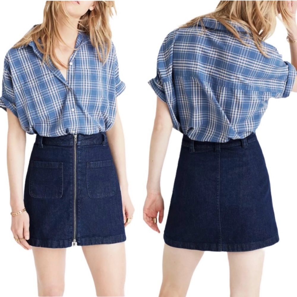 Madewell Denim Front Pocket Mini Skirt Size 26